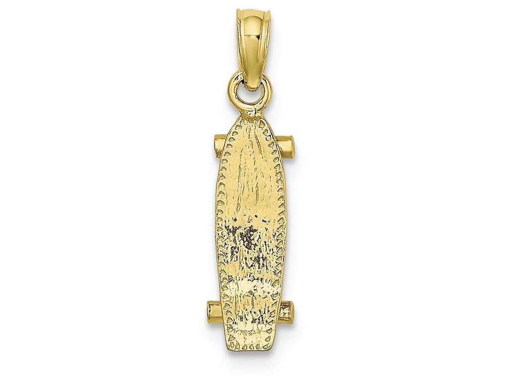 FJC Finejewelers 10k Yellow Gold 3d Skate Board Charm