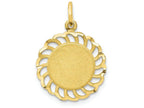 FJC Finejewelers 10k Yellow Gold Circle with Filigree Edges Charm