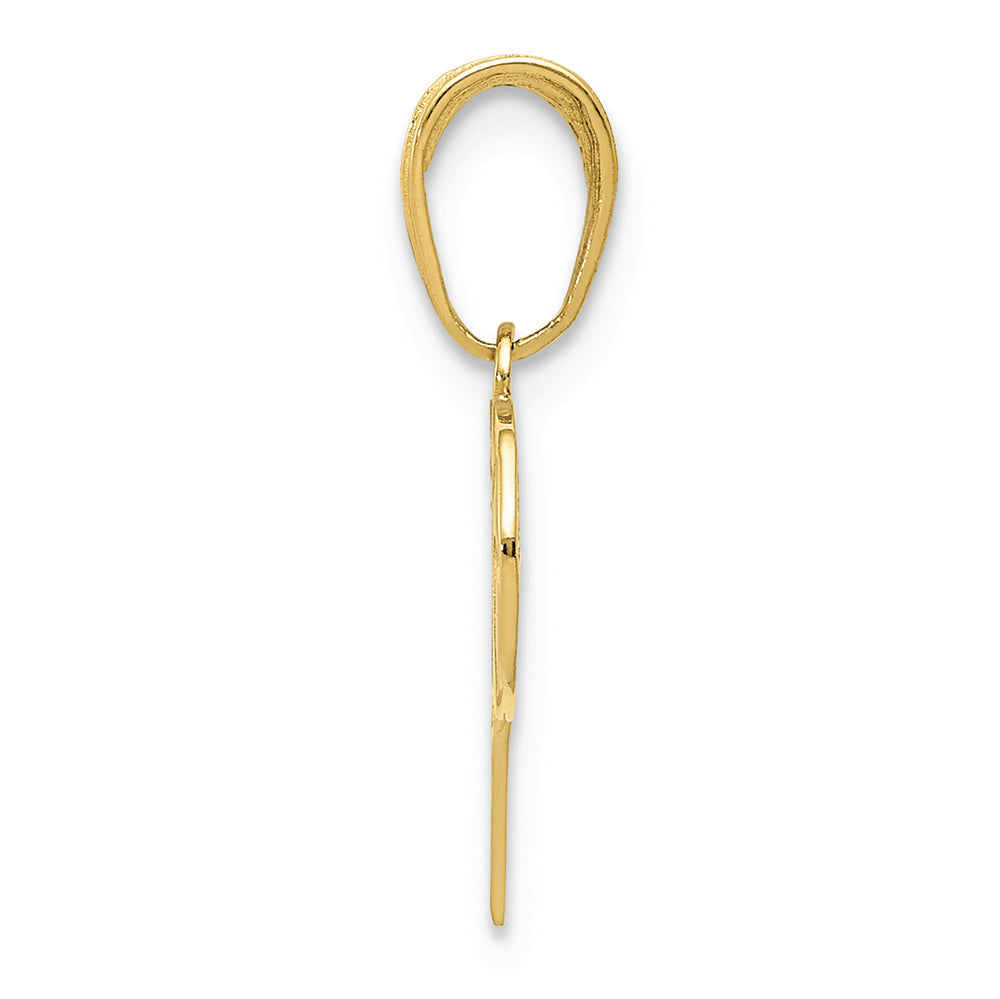 FJC Finejewelers 10k Yellow Gold Basketball Hoop And Ball Charm