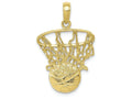 FJC Finejewelers 10k Yellow Gold Swoosh Basketball And Net Charm