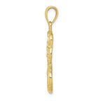 FJC Finejewelers 10k Yellow Gold Swoosh Basketball And Net Charm
