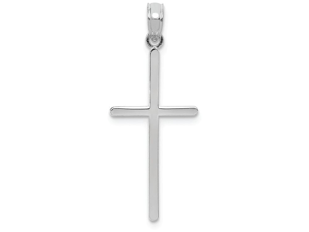 FJC Finejewelers 10k White Gold Polished Cross Charm