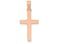 FJC Finejewelers 10k Rose Gold Beveled Cross with Square Tips Charm