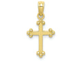 FJC Finejewelers 10k Yellow Gold Budded Cross Charm