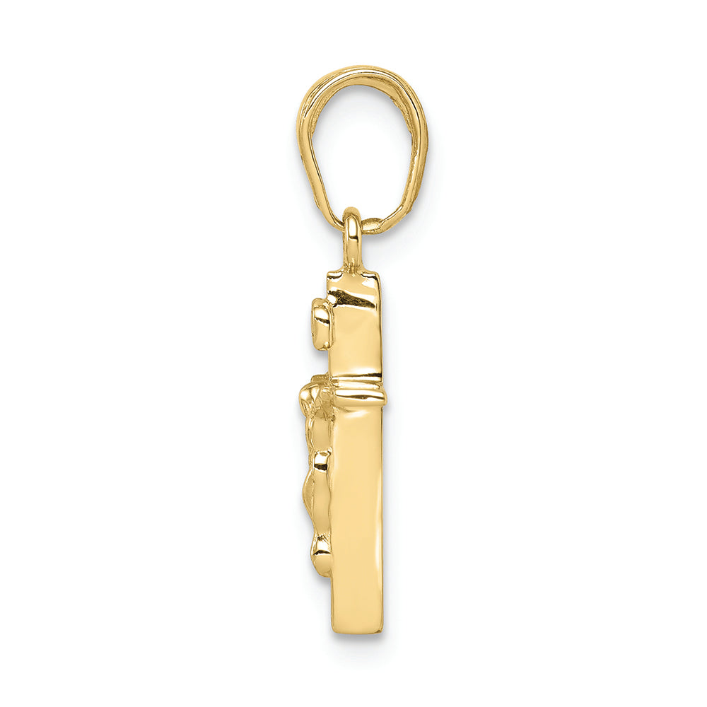 FJC Finejewelers 10k Yellow Gold Small Inri Crucifix Charm