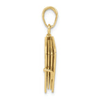 FJC Finejewelers 10k Yellow Gold 3d Holy Bible Book with Lord's Prayermoveable Pages Charm
