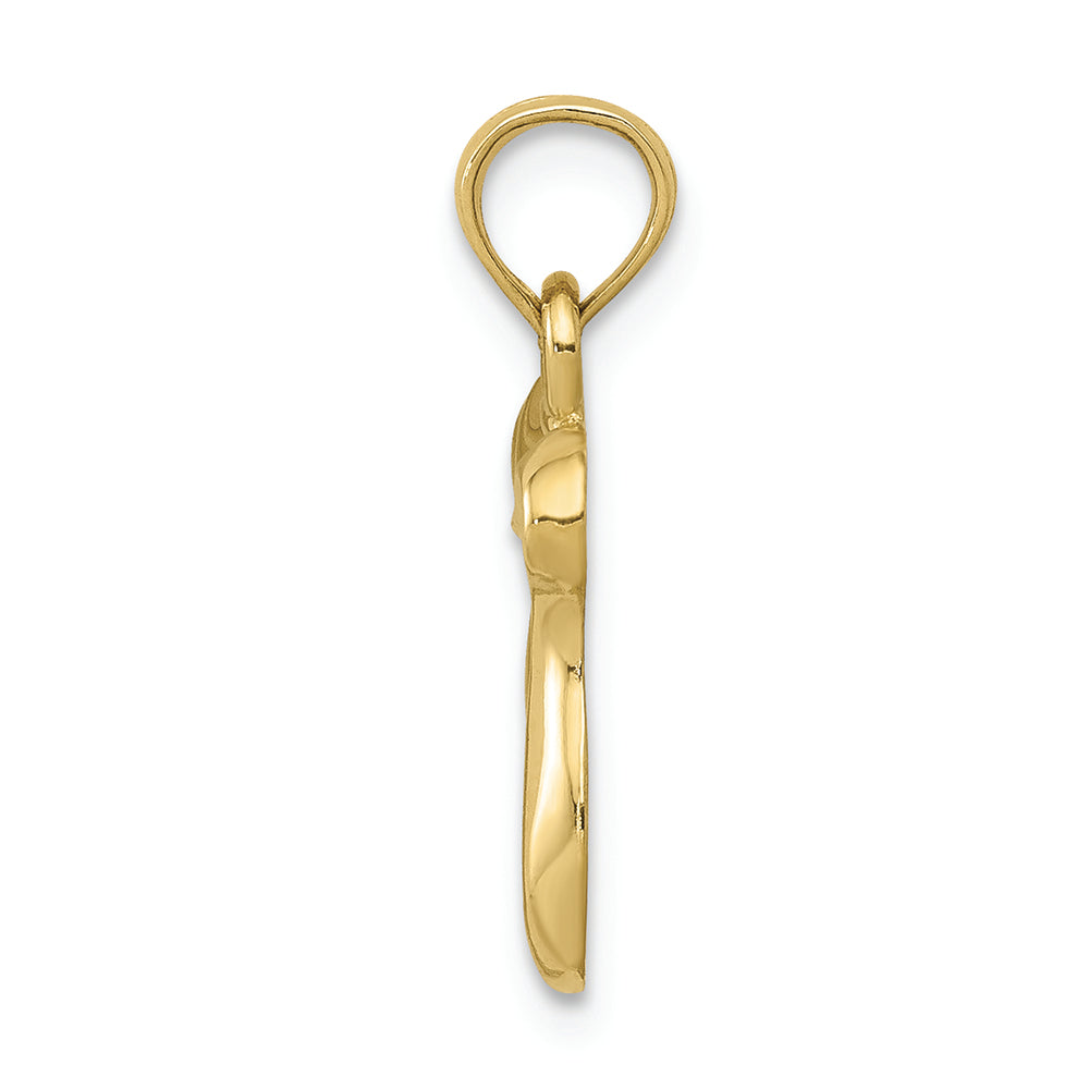 FJC Finejewelers 10k Yellow Gold Jewish Chai (long Life) Charm