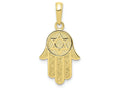 FJC Finejewelers 10k Yellow Gold Jewish Hand Of God with Star Of David Charm