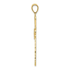 FJC Finejewelers 10k Yellow Gold Bright Cut Cross Charm
