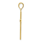 FJC Finejewelers 10k Yellow Gold 3d Stick Cross Charm