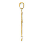 FJC Finejewelers 10k Two-tone Gold Cross In Budded Yellow Cross Frame Charm