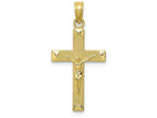 FJC Finejewelers 10k Yellow Gold Crucifix On Back withbeveled Tips Charm
