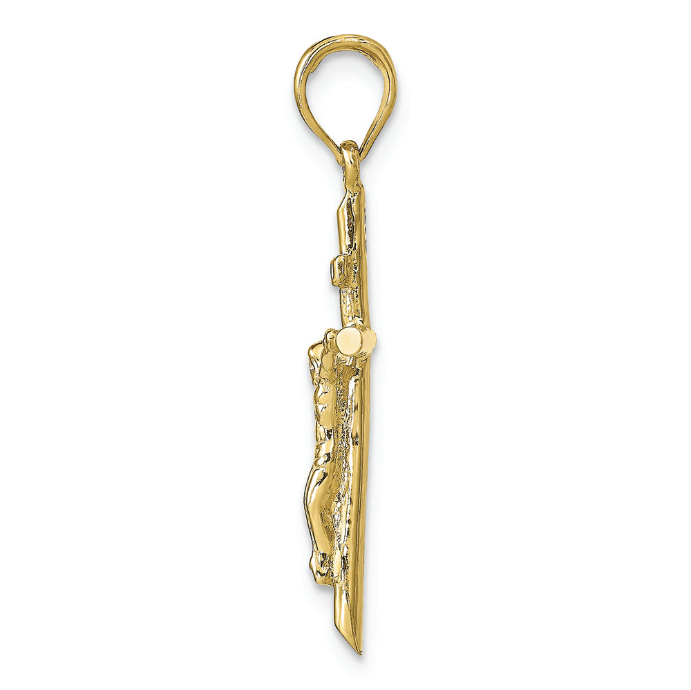 FJC Finejewelers 10k Yellow Gold Stick Style Crucifix Charm