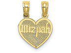 FJC Finejewelers 10k Yellow Gold Reversible Break Apart Mizpah Heart Charm