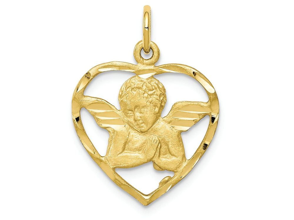 FJC Finejewelers 10k Yellow Gold Angel Heart Charm
