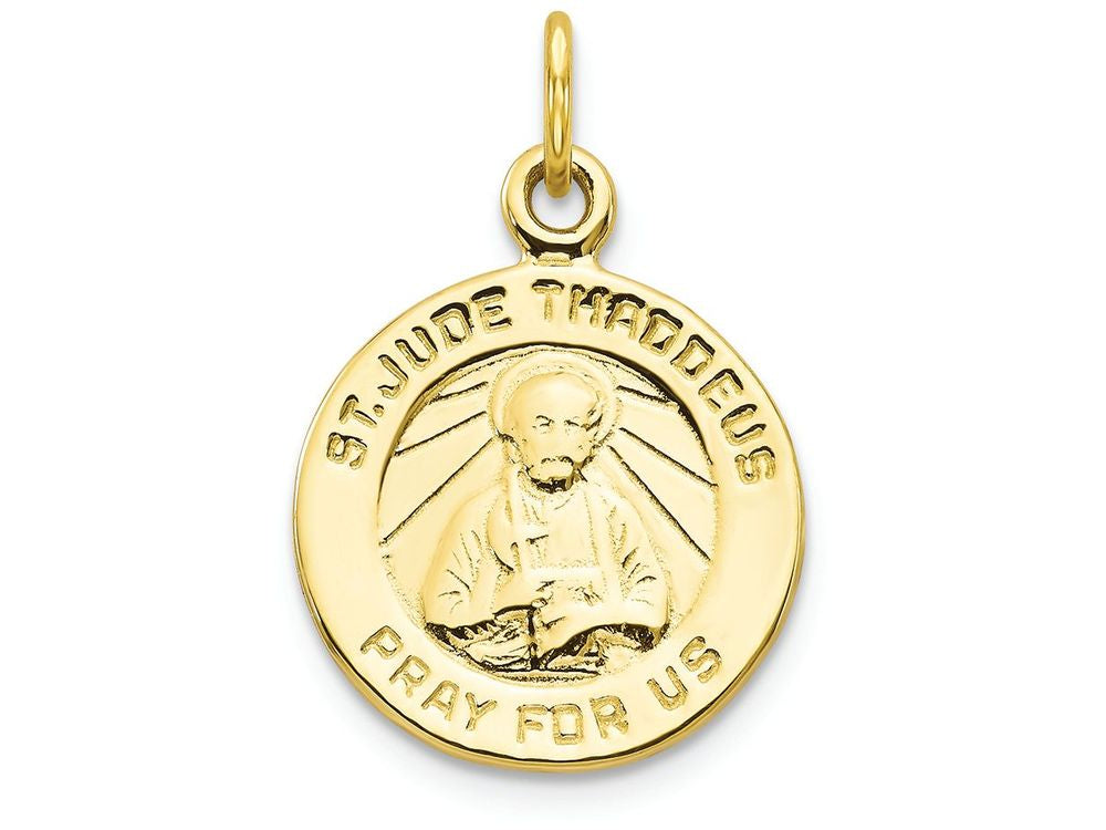 FJC Finejewelers 10k Yellow Gold Saint Jude Medal Charm