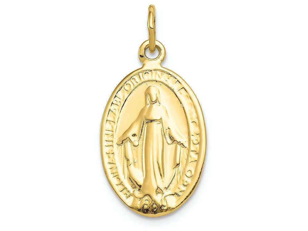 FJC Finejewelers 10k Yellow Gold Miraculous Medal Charm