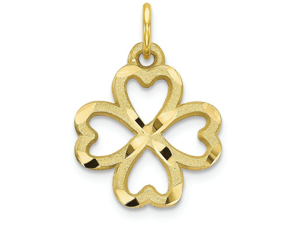 FJC Finejewelers 10k Yellow Gold Shamrock Charm