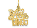 FJC Finejewelers 10k Yellow Gold Talking - I Love Bingo Charm