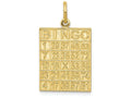 FJC Finejewelers 10k Yellow Gold Solid Bingo Card Charm