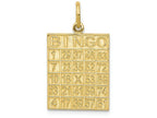 FJC Finejewelers 10k Yellow Gold Solid Bingo Card Charm