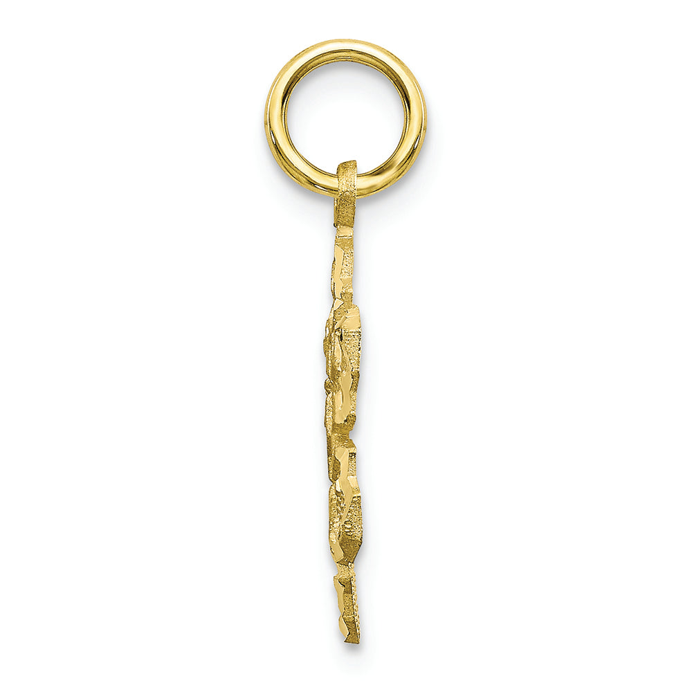 FJC Finejewelers 10k Yellow Gold Solid Satin Snowflake Charm