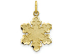 FJC Finejewelers 10k Yellow Gold Solid Satin Snowflake Charm