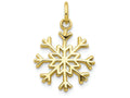 FJC Finejewelers 10k Yellow Gold Solid Polished Snowflake Charm