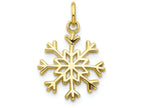 FJC Finejewelers 10k Yellow Gold Solid Polished Snowflake Charm