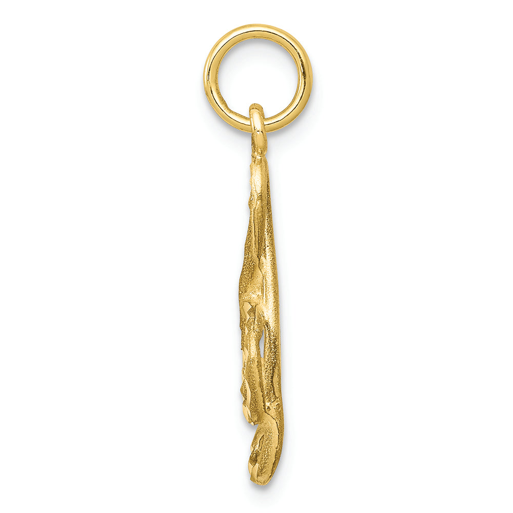 FJC Finejewelers 10k Yellow Gold Medium Solid Treble Clef Charm