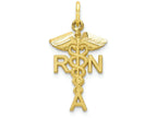 FJC Finejewelers 10k Yellow Gold Solid Registered Nurse Charm