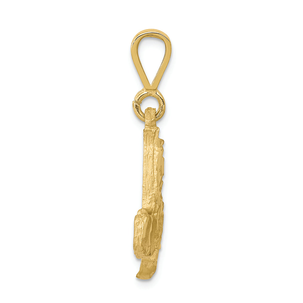 FJC Finejewelers 10k Yellow Gold Solid Bright Cut Semi Truck Charm