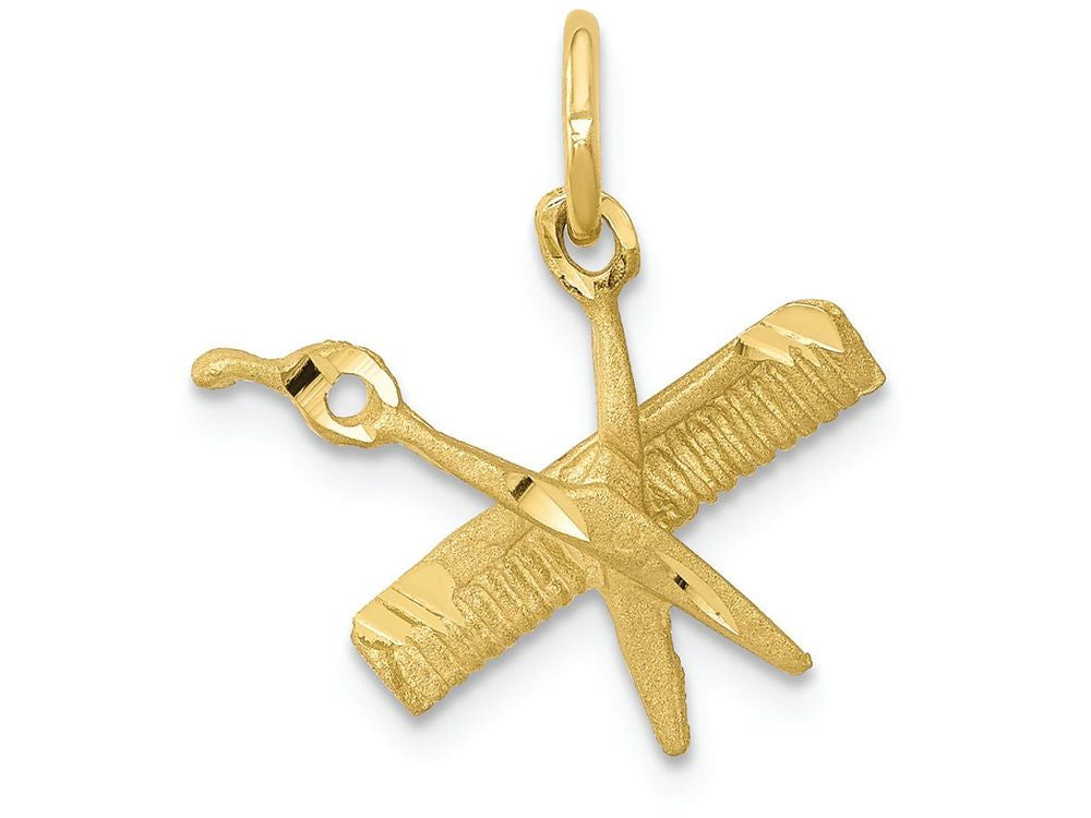 FJC Finejewelers 10k Yellow Gold Comb Scissors Charm