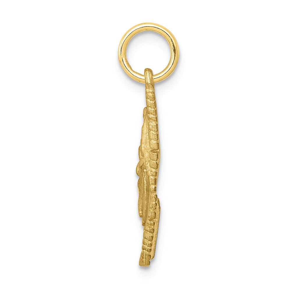 FJC Finejewelers 10k Yellow Gold Comb Scissors Charm