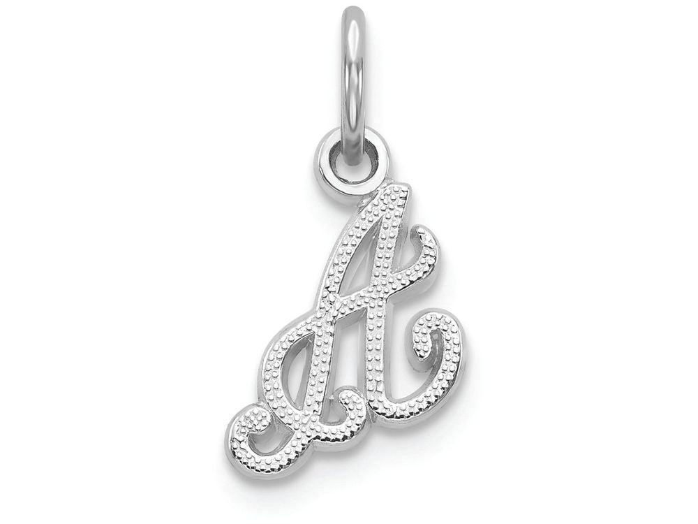 FJC Finejewelers 10k White Gold Initial A Charm