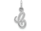 FJC Finejewelers 10k White Gold Initial C Charm
