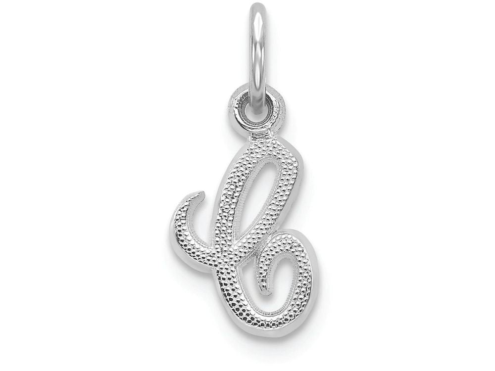 FJC Finejewelers 10k White Gold Initial C Charm