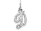 FJC Finejewelers 10k White Gold Initial D Charm
