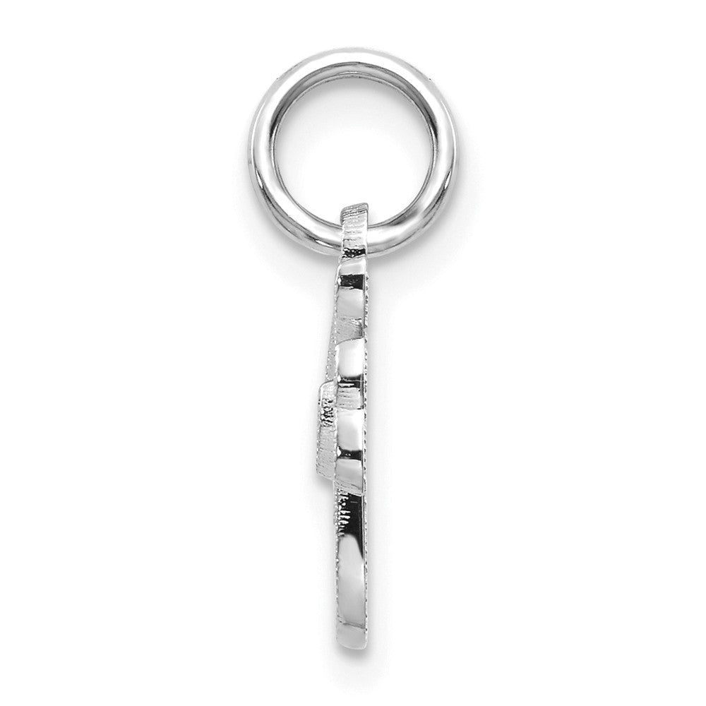 FJC Finejewelers 10k White Gold Initial F Charm