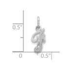 FJC Finejewelers 10k White Gold Initial F Charm