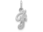 FJC Finejewelers 10k White Gold Initial F Charm