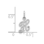 FJC Finejewelers 10k White Gold Initial H Charm