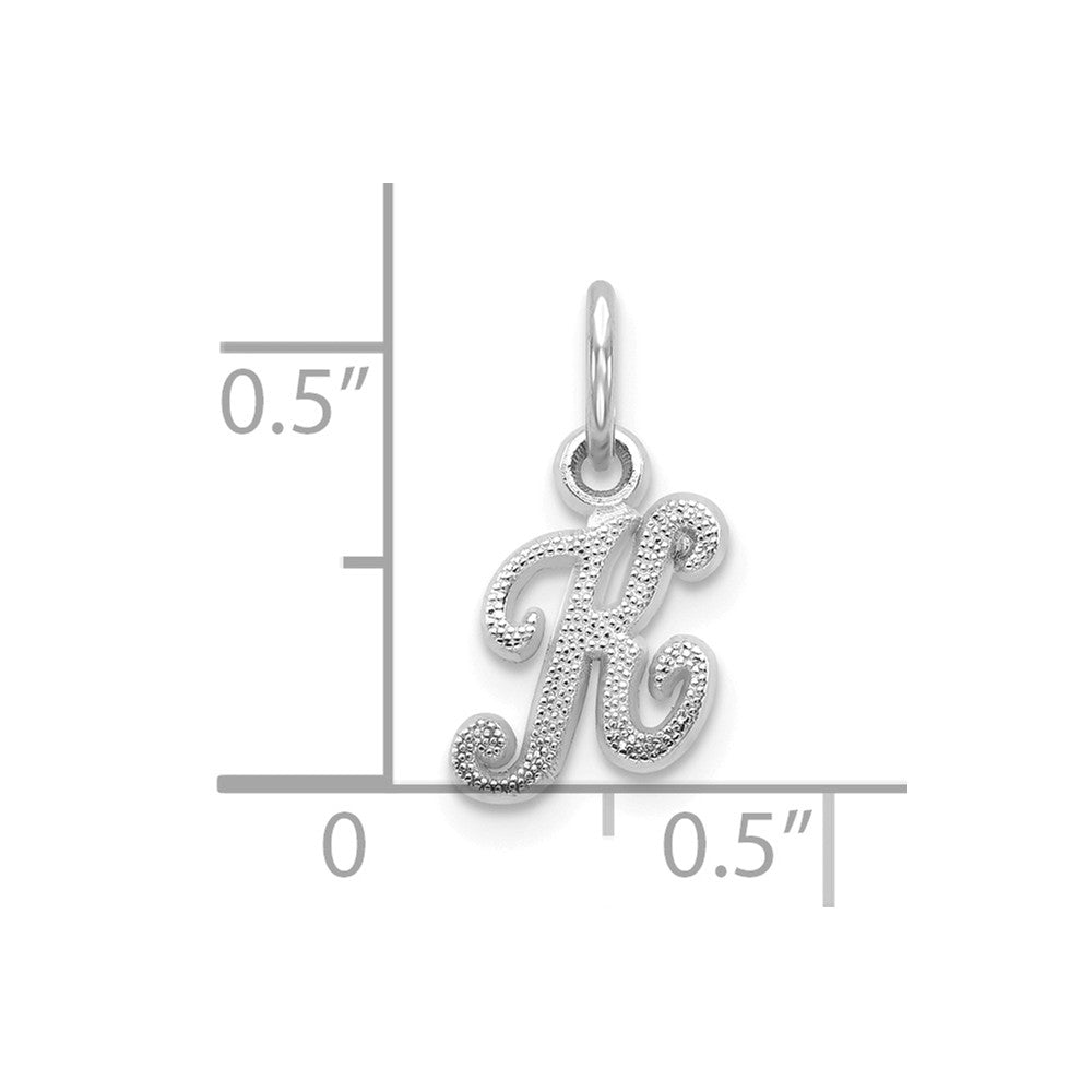 FJC Finejewelers 10k White Gold Initial K Charm
