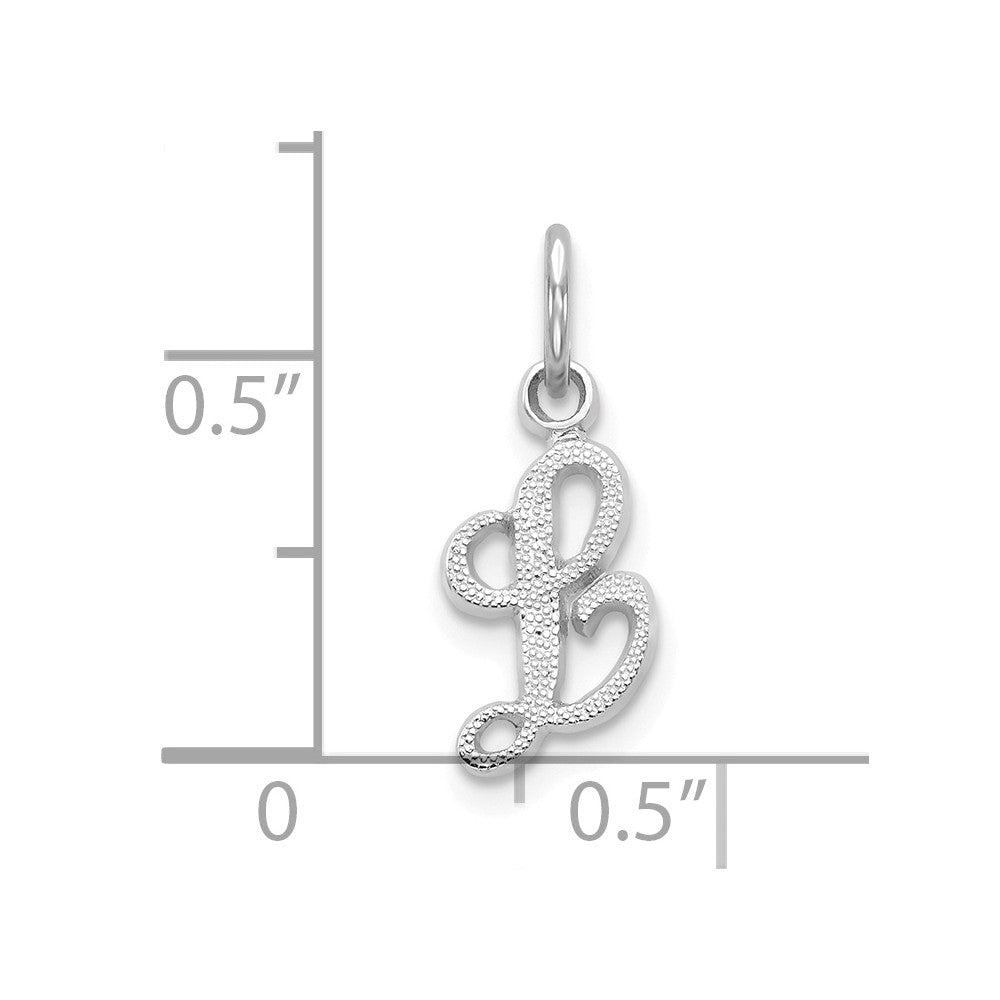 FJC Finejewelers 10k White Gold Initial L Charm