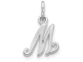 FJC Finejewelers 10k White Gold Initial M Charm