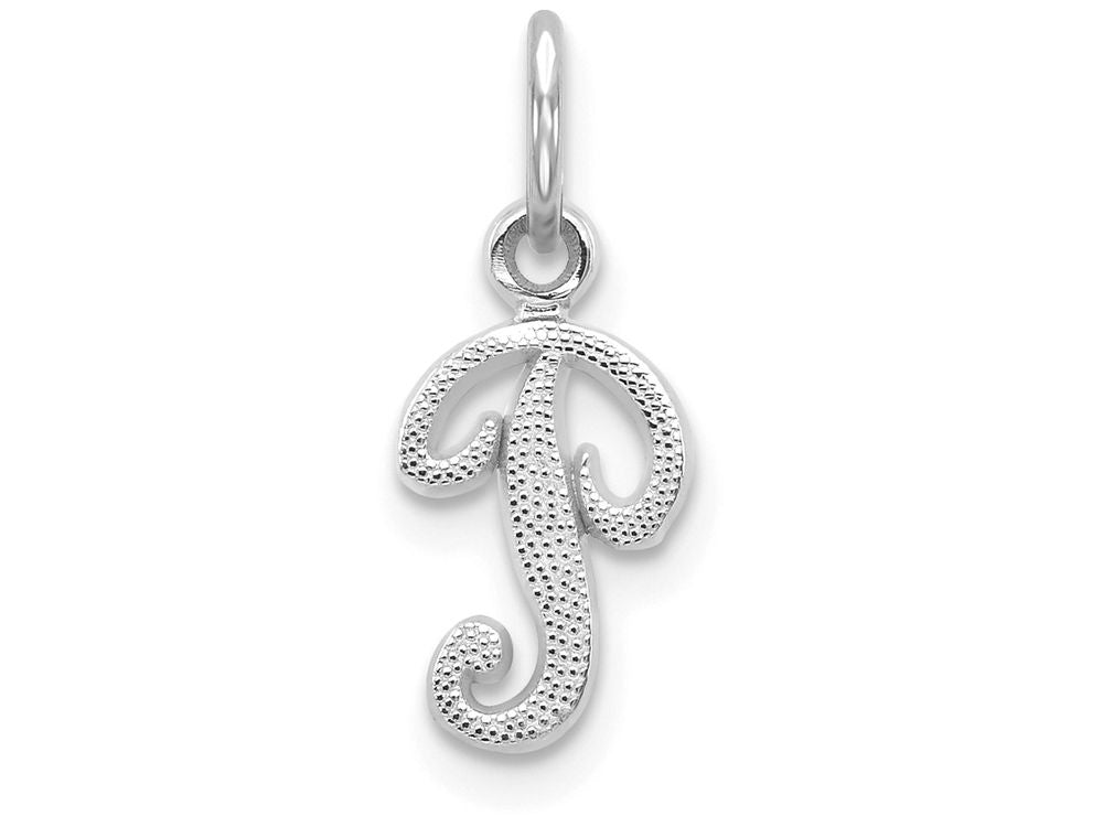 FJC Finejewelers 10k White Gold Initial P Charm