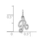 FJC Finejewelers 10k White Gold Initial R Charm