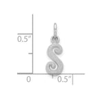 FJC Finejewelers 10k White Gold Initial S Charm
