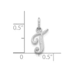 FJC Finejewelers 10k White Gold Initial T Charm