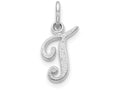 FJC Finejewelers 10k White Gold Initial T Charm